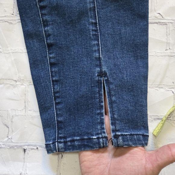 Kate & Mallory Denim Jeans Princess Seam Front Ankle Slit Size:14 - Picture 6 of 9